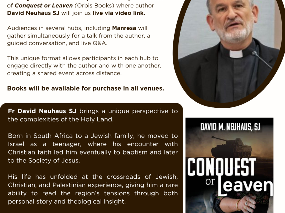 Hybrid Book Launch: Conquest or Leaven by David Neuhaus SJ
