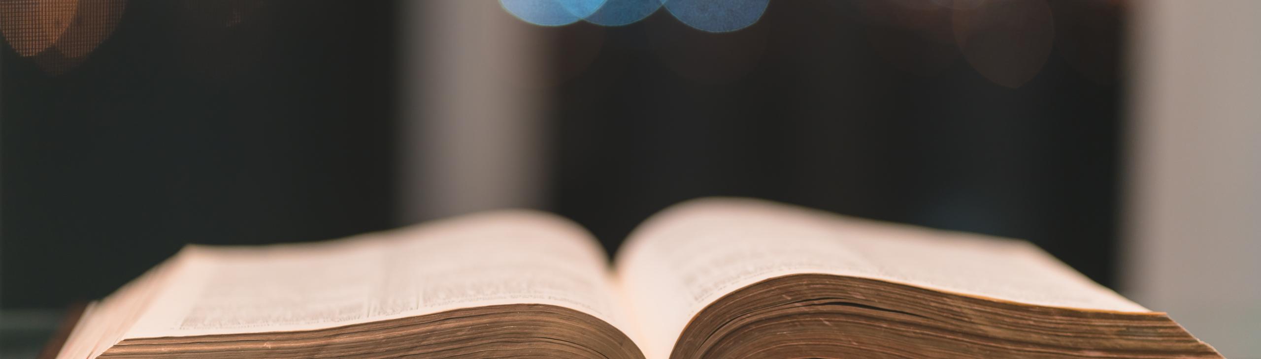open book on desk